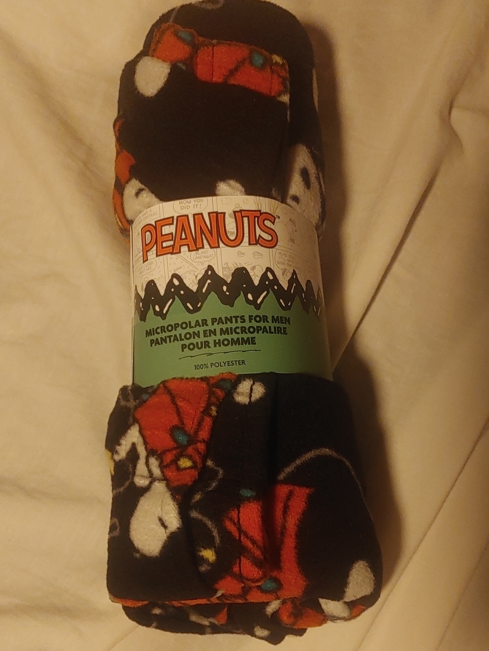 Peanuts Christmas Men's Black Pyjama Pants with Character Print